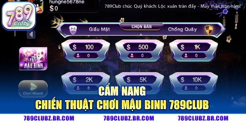 Cẩm nang chiến thuật chơi Mậu Binh 789Club 